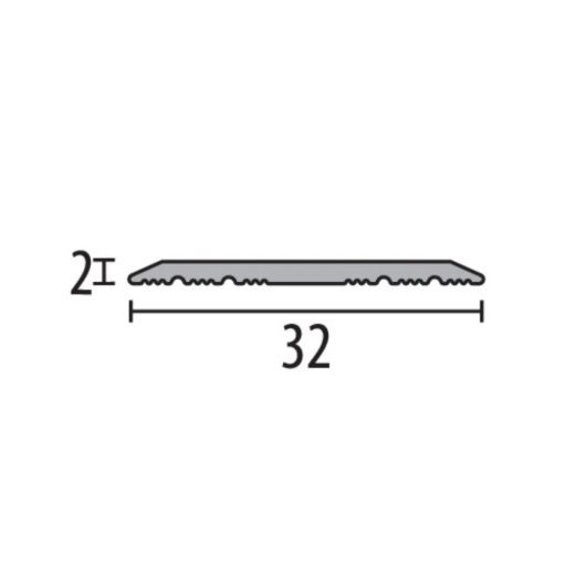 PF 443 SK átvezető profil, F16 alu matt fekete, 300 cm (pf11433016)