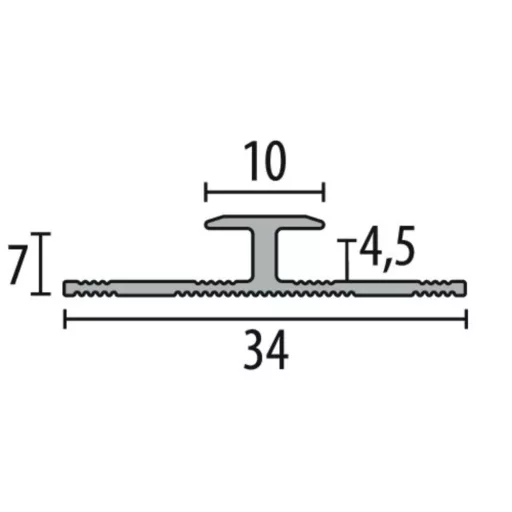 PF 368 csatlakozó profil, F2 alu optikai rm. acél, 270 cm (pf16782702)