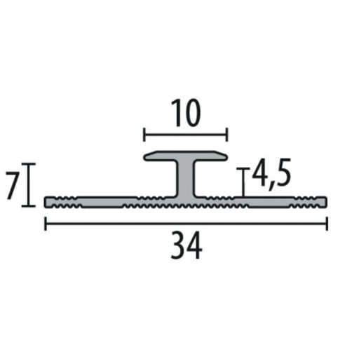 PF 368 csatlakozó profil, F6 alu matt bronz, 270 cm (pf16782706)