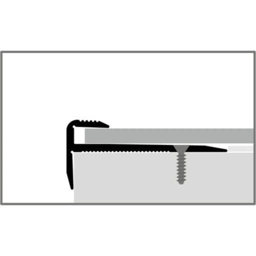 PF 809 lépcső profil, F4 alu matt ezüst, 250 cm (pf24032514)