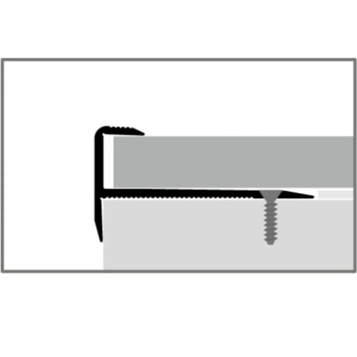 PF 810 lépcső profil, F2 alu optikai rm. acél, 100 cm (pf24081012)