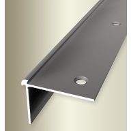   PF 870  alu lépcső és külső sarok profil, F2 imitált rm. acél, 250 cm (pf25702502)