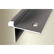   PF 874  alu lépcső és külső sarok profil, F2 imitált rm. acél, 100 cm (pf25741002)