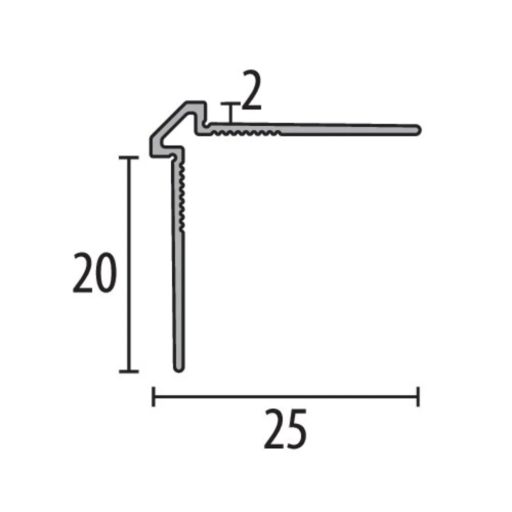 PF 155 G külső sarok profil, F4 alu matt ezüst, 270 cm (pf75552704)