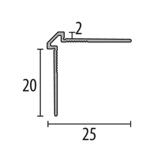 PF 155 G külső sarok profil, F16 alu matt fekete, 270 cm (pf75552716)