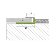   Proline PROFACE indító és lezáró profil, eloxált alu, imitált rm acél, 7-9mm / 270 cm (pro30728)