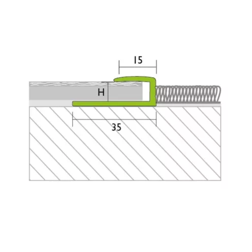 Proline PROFACE indító és lezáró profil, eloxált alu, imitált rm acél, 7-9mm / 270 cm (pro30728)