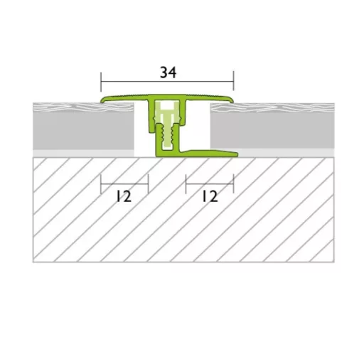 Proline PROCOVER Uni átvezető profil, eloxált pezsgő, 6,5-15mm / 90 cm (pro31118)