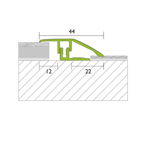 Proline PROCOVER Uni íves átvezető profil, eloxált pezsgő, 0-15mm / 90 cm (pro32118)