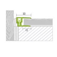   Proline PROCOVER Uni indító és lezáró profil, eloxált pezsgő, 6,5-15mm / 270 cm (pro33218)