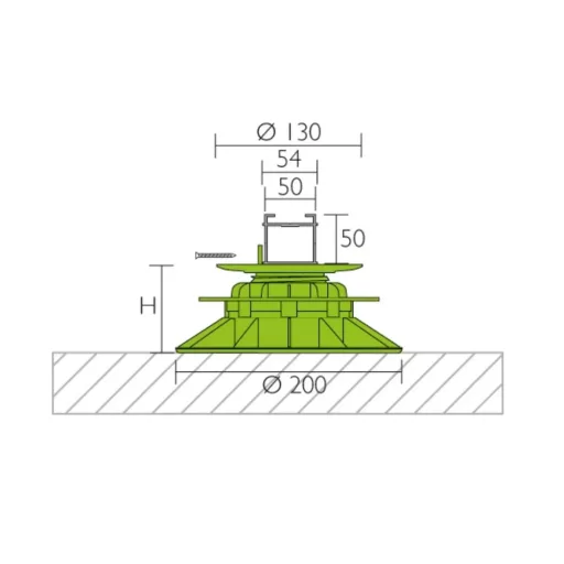 Proline PROSTILTadvance Basic+ U szintezőláb, 170-270mm (pro79827)