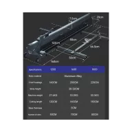   Csempevágó erősített sín és kar 120 cm vágáshossz (skt170cs120)