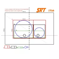   SKT97 burkolható WC nyomólaphoz univerzális kivágó sablon (skt1751sb)