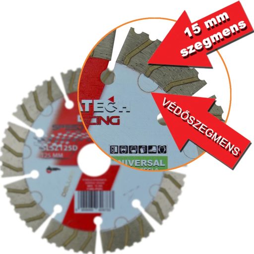 Diatech gyémánttárcsa SPEED RACING szegmenses DELUX 125x22,2 mm (slsz125d)
