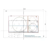   Univerzális burkolható WC nyomólaphoz kivágó sablon (ts89902)