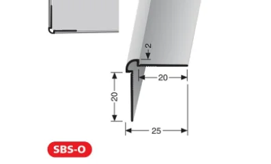 PF150U íves külső sarok profil méretezése