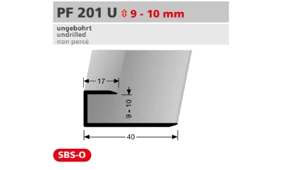 PF201U profil méretezése