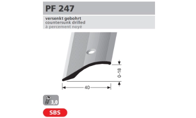 PF247SK burkolatváltó profil