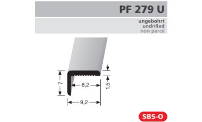 PF279U külső sarok profil méretezése