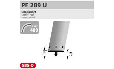 PF289 burkolatváltóprofil méretezése