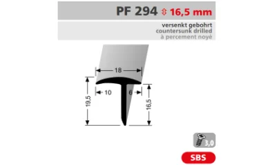 PF294 profil méretezése