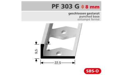PF303G profil méretezése