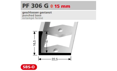 PF306G profil méretezése