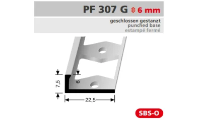 PF307G profil méretezése