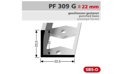 PF309G profil méretezése