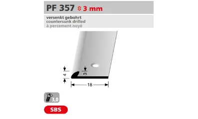PF357 profil méretezése