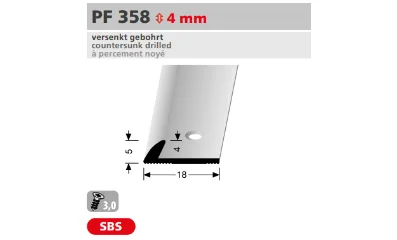 PF358 profil méretezése