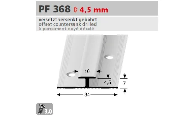 PF368 burkolatváltó profil