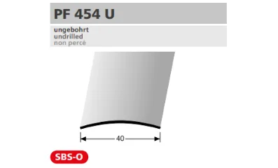PF454 U profil méretezése