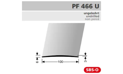 PF466 U profil méretezése