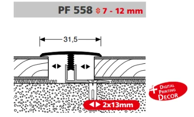 PF558 profil méretezése