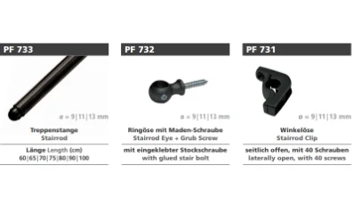PF733 lépcsőrúd kiegészítőkkel