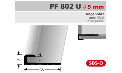 PF802U profil méretezése