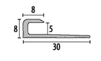 PF602U indító / lezáró profil