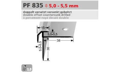 PF835 lépcső profil