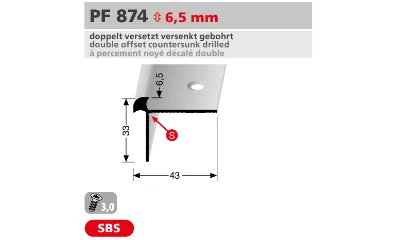 PF874 profil méretezése